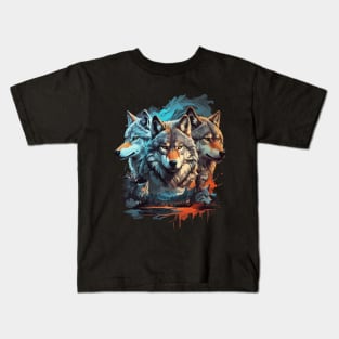 Three Wolf Kids T-Shirt